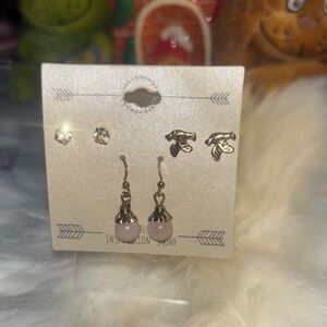 New!!! Elegant Gold tone Earring Set of 3 pairs!